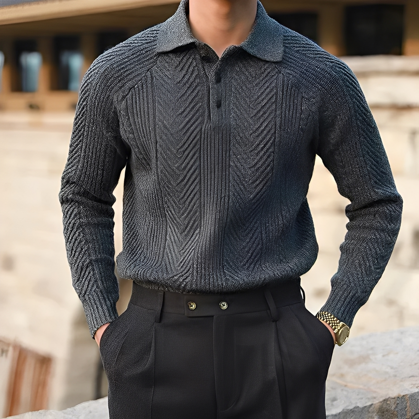 Darius – Pull en maille à manches longues