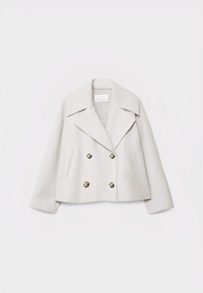 Claire – Kurze Stilvolle Zweireihige Jacke