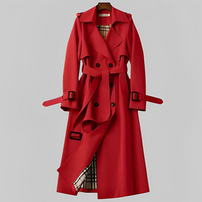 Élodie - Elegantní zimní kabát pro dámy s páskem