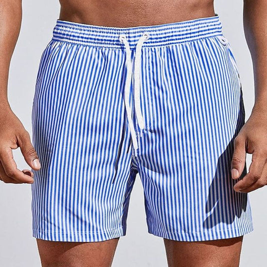 Albi - Herren Schnell Trocknende Badeshorts Gestreifte Boardshorts