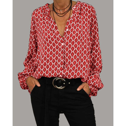 Lena - Lockere Bluse mit V-Ausschnitt