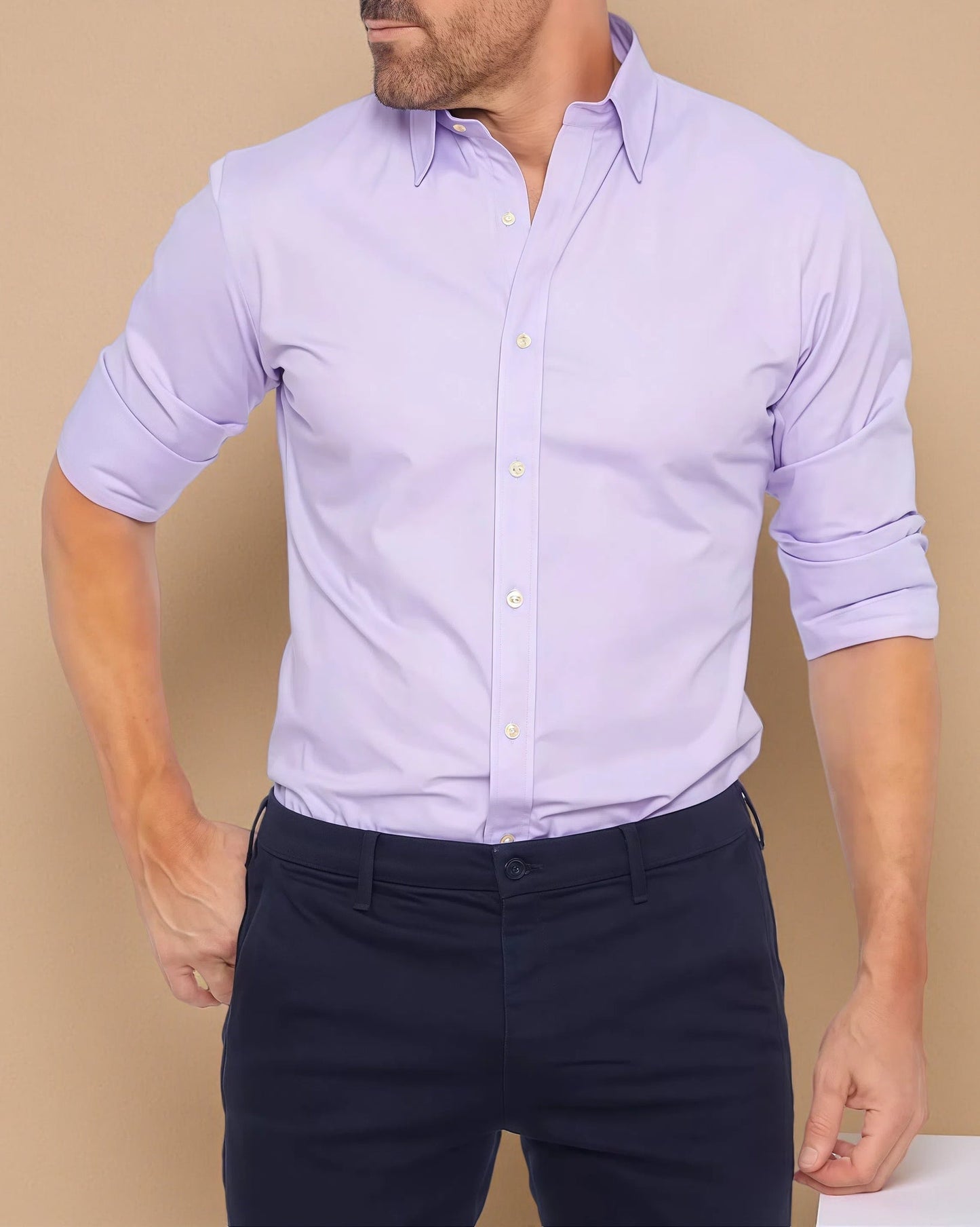 Pablo - Stretch Shirt with Zipper