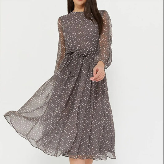Branda - Langes Damenkleid mit Punkten