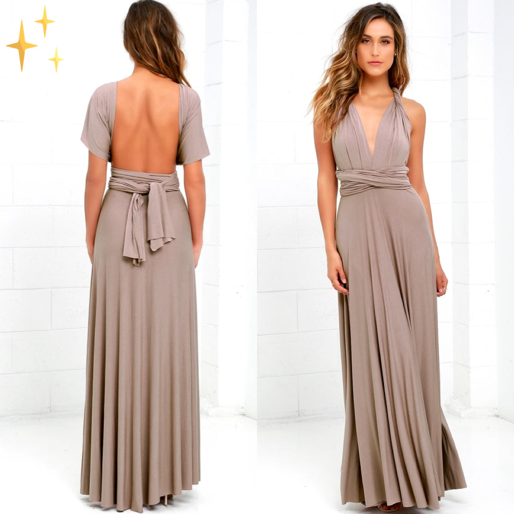 Lyla – Langes sexy Kleid mit V-Ausschnitt