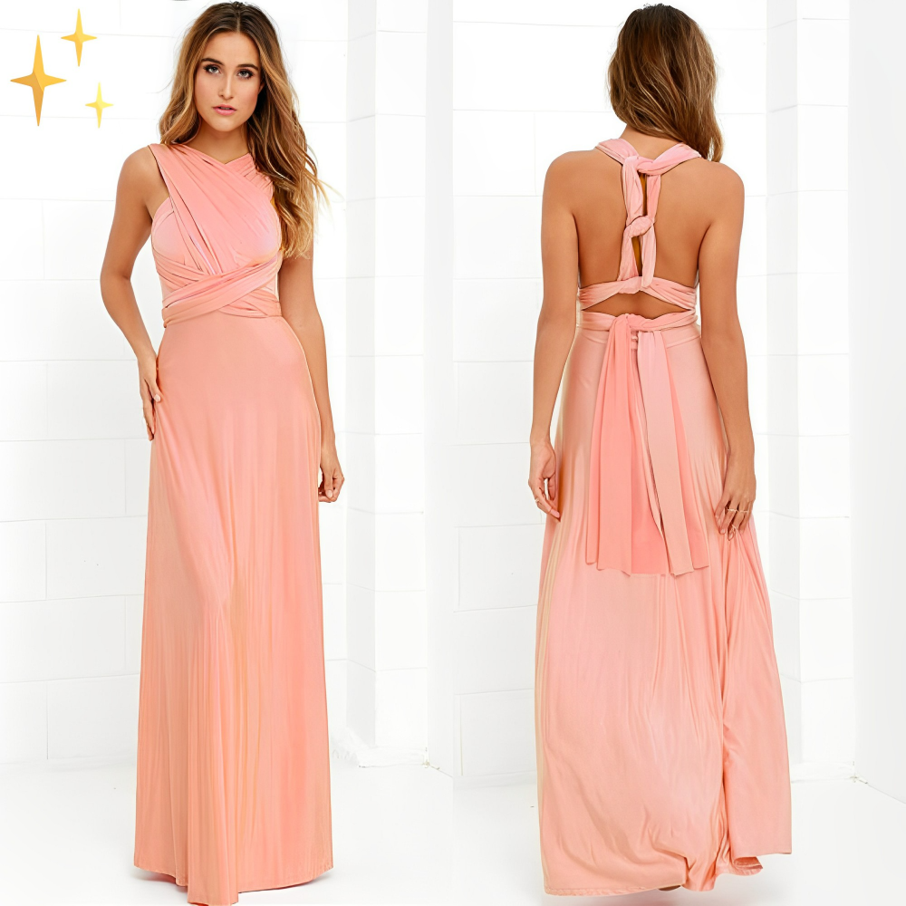 Lyla – Langes sexy Kleid mit V-Ausschnitt