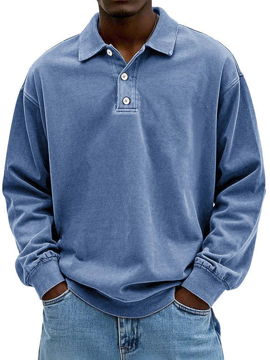 Caspian - Langärmeliges Herren-Polo in Premium-Qualität