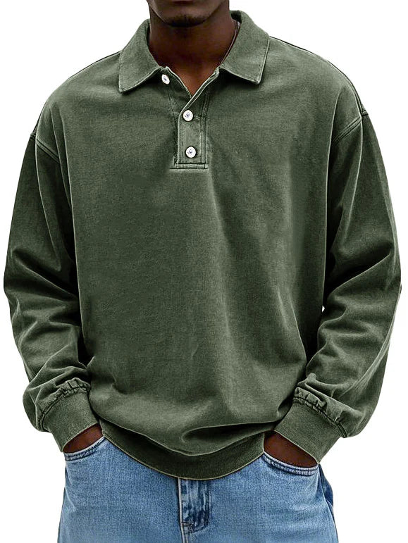 Caspian - Langärmeliges Herren-Polo in Premium-Qualität