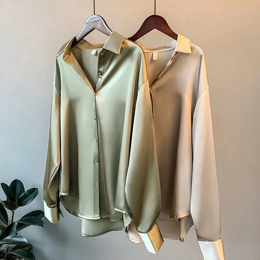 Valgerda - Schickes Damenhemd aus Satin