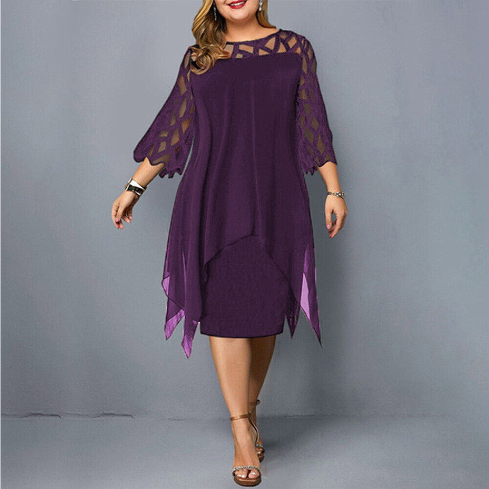 Savanna - Damen-Chiffonkleid in großen Größen