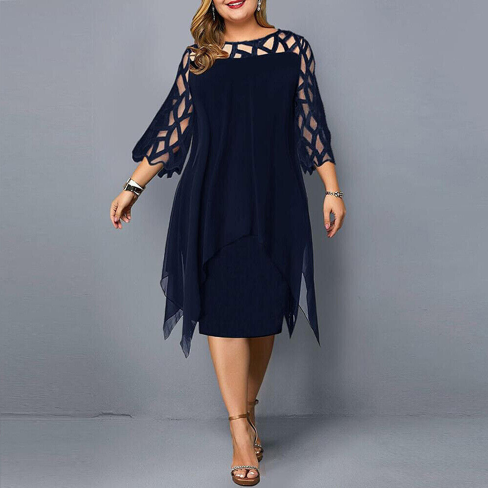 Savanna - Damen-Chiffonkleid in großen Größen