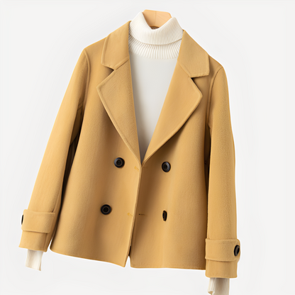 Sofia - Elegancka, krótka damska kurtka z kaszmiru