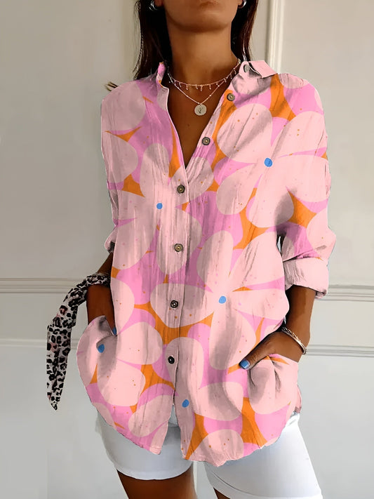 Marleen – Bluse mit Knöpfen und langen Ärmeln