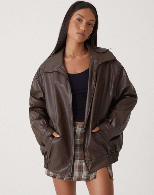 Anouk – Weite Damen-Lederjacke