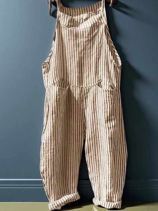 Alyssa - Frauen-Overall mit Streifen und weitem Bein